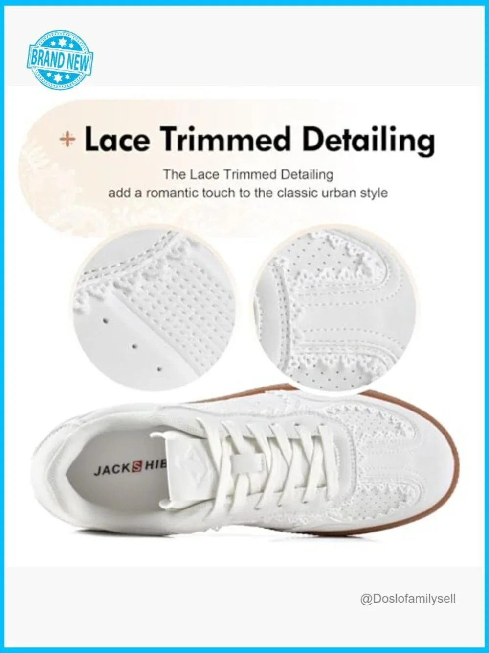 Lace-Up Fashion Sneakers Ribbon Detail Memory Foam Arch Support Casual Tennis